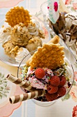 Various ice cream desserts