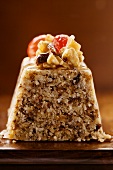 Nut cake with dried fruit and candied fruit