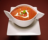 Tomato soup with sour cream from Provence
