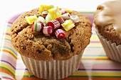 Muffin with candies