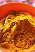 Turmeric in orange bowl