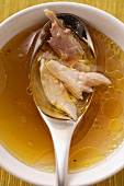 Clear soup with chicken