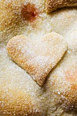 Pastry heart on cherry pie (detail)