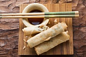 Spring rolls with soy sauce (Thailand)