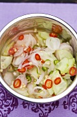 Cucumber salad with chili rings (Thailand)