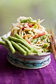 Papaya salad with snake beans and shrimps (Thailand)