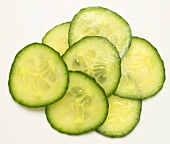 Several slices of cucumber