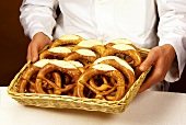 Basket of pretzels