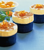 Orange sorbet in two moulds with Grand Marnier