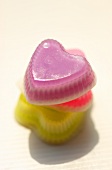 Colourful jelly hearts