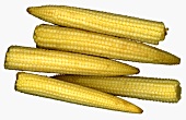 Five small corncobs