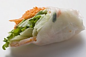 Vietnamese rice paper roll with vegetable filling