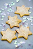 Four star-shaped biscuits
