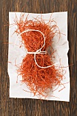 Saffron threads, tied together