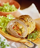 Rolled veal roast with vegetable stuffing