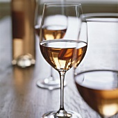 Glasses of rosé wine