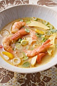Asian prawn soup