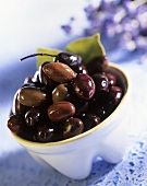 Marinated black olives