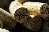 Wine corks showing the vintage