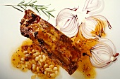 Pork ribs in barbecue sauce