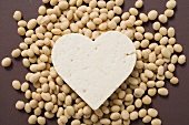 Tofu heart on soya beans