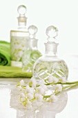 Lilies of the valley and small bottles