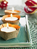 Tealights in an Asian dish