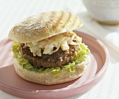 Burger with coleslaw