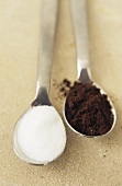 A spoonful of sugar and a spoonful of ground coffee