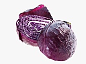 Red cabbage, halved