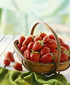 Fresh strawberries in a basket