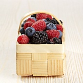 A basket of various berries