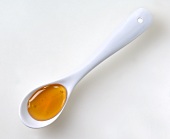 A spoonful of honey seen from above