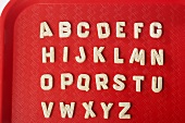 Alphabet Sugar Cookies on Lunch Tray