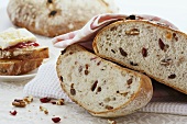 Nut bread with cranberries