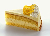 A piece of lemon cream cake