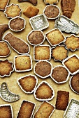 Lots of small cakes and baking tins