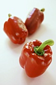 Three red peppers