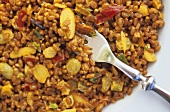 Curried Wheatberry Salad with a Fork