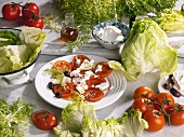 Tomato salad with goat's cheese