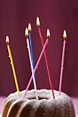 Gugelhupf with birthday candles
