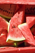 Several pieces of watermelon