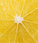 The cut surface of a lemon