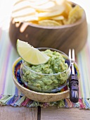 Guacamole with nachos