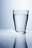A glass of water and salt