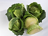 Four savoy cabbages