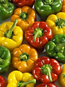 Red, yellow, green and orange peppers