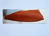 Salmon fillet on aluminium foil