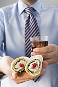 Chicken wrap with cranberries