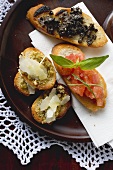 Three bruschettas